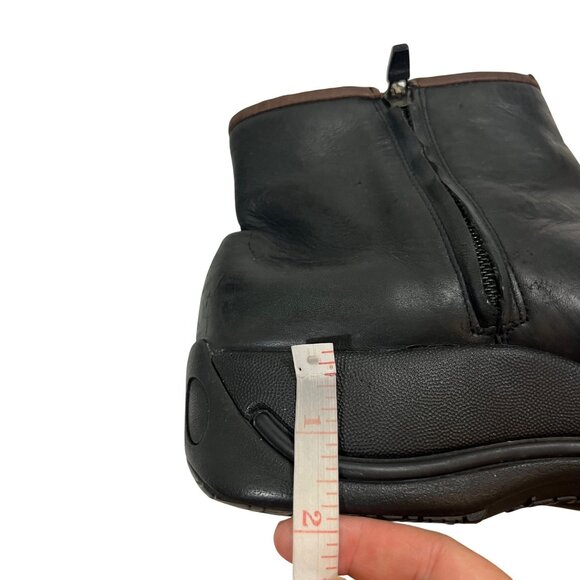 Dansko women's boots 41 US 10.5-11 black leather side zip round toe 1.75" heel - Picture 10 of 10